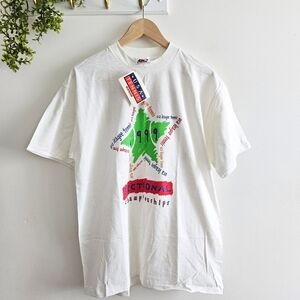 Rare 1999 VTG USTA Official Licensed Product USA League Tennis White Tshirt Tee